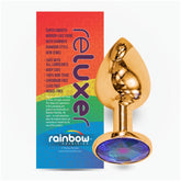 BUTT PLUG GOLD CHROME 3.75" THE RELUXER W/ SHIMMER